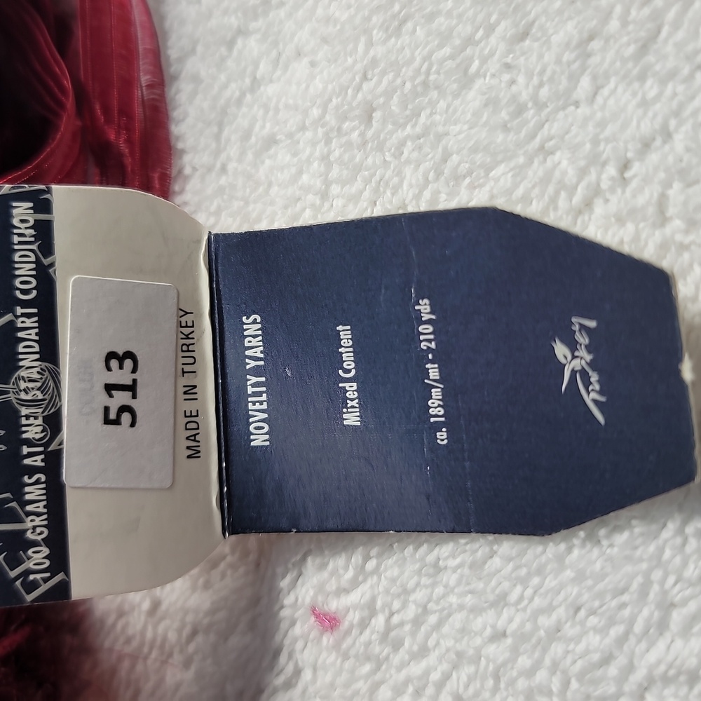 Feza ALP DAZZLE Handcrafted Red and Purple Yarn 2 Skeins - Picture 7 of 9